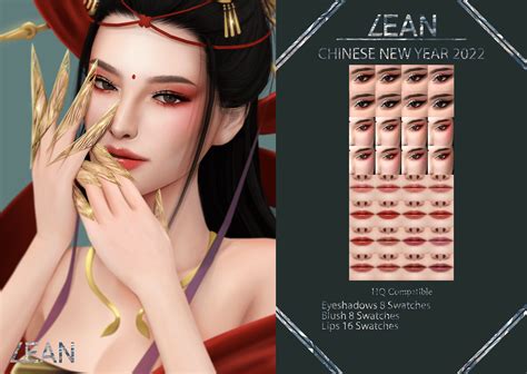 The Sims 4 Lean Chinese New Year 2022 Exclusive Makeup Cc The Sims