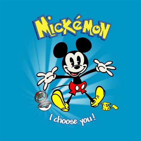 Check out this awesome Mickémon design on TeePublic Mickey Mouse Pokémon pikachu mickemon