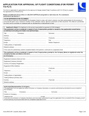 Fillable Online Fo Cert Application For Approval Of Flight