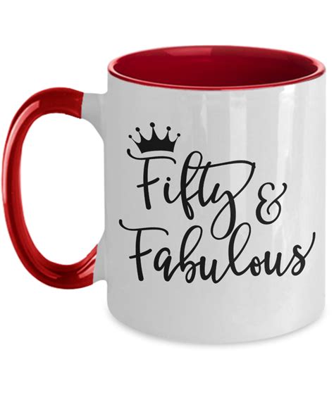 Fifty And Fabulous Two Tone Mug