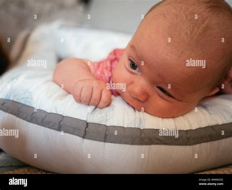 Baby Tummy Time Stock Photo Alamy