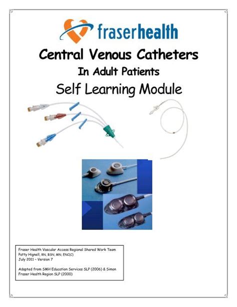 Central Venous Catheters Slp Fraser Health Authority