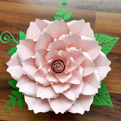 The paper flowers are actually easy to make, but they can be time consuming, even with a cricut. SVG Petal 140 Paper Flowers Template w/ Flat Center for ...