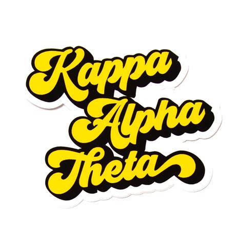 Kappa Alpha Theta Retro Decal Over The Moon Greek