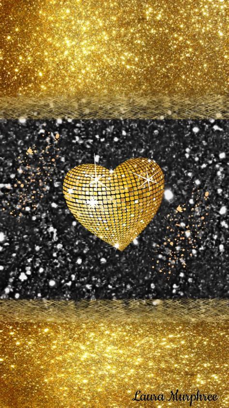 Glitter Heart Phone Wallpaper Sparkle Background Bling Shimmer Sparkles