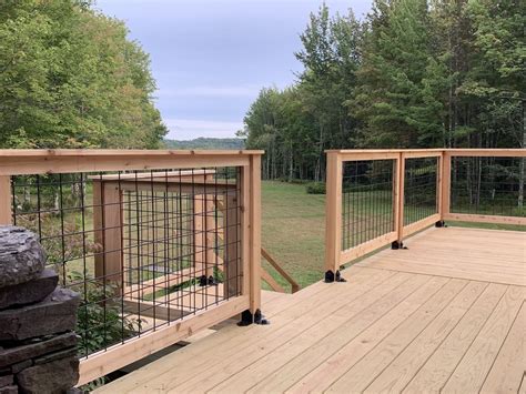 Welded Mesh Level Rail Panel By Wild Hog Railing Rustic Deck Outdoor