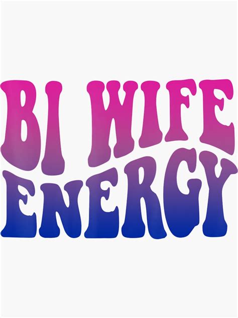 Bi Wife Energy Bisexual Pride Bisexual Flag Retro Vintage Sticker For