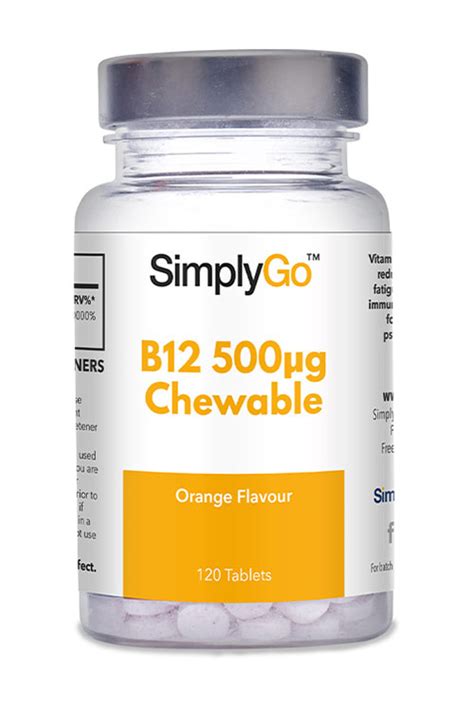 Supplements for vitamin b12 deficiency treatment and prevention. Chewable Vitamin B12 Tablets 500µg | Simply Supplements