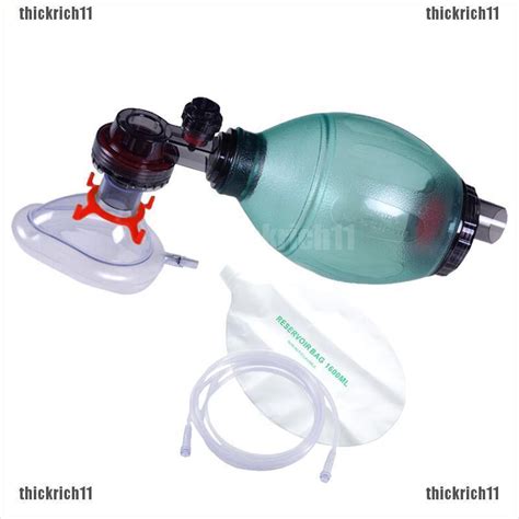 【thick】manual Adult Resuscitator Ambu Bag Oxygen Tube Simple First Aid