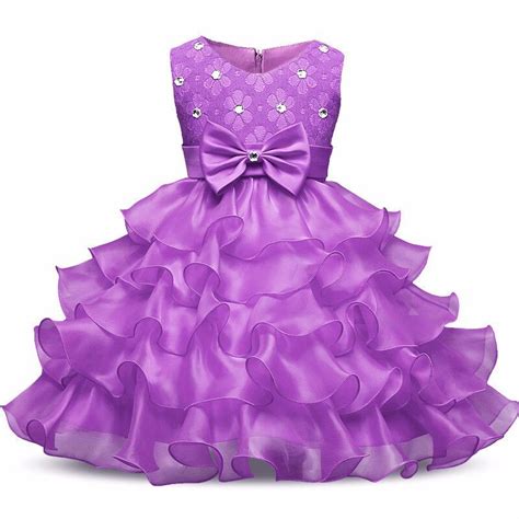 Kids Girls Dresses Diamond Bow Chiffon Wedding Bridesmaid Pageant Party