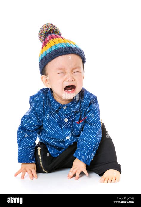 Asian Baby Boy Crying Stock Photo Alamy
