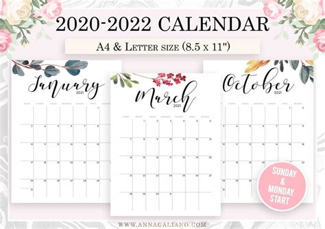 2022 Calendar Printable Decorative Calendar Example And Ideas