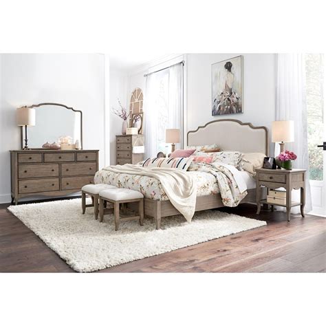 Aspenhome Provence I222 422403402 Casual Queen Upholstered Panel Bed