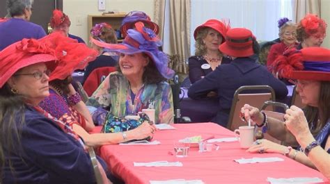 Red Hat Society Held Annual Valentines Day Tea Party Klew