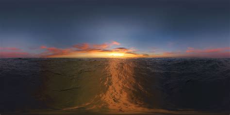 Sunset Ocean Panoramic 360 Vr Ocean Sunset Panoramic