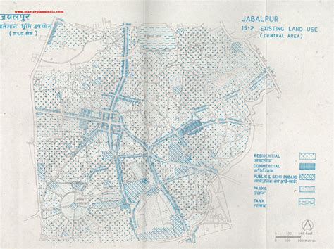 Jabalpur Existing Land Use Central Area Map Master Plans India