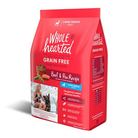 WholeHearted Grain Free Large Breed Beef and Pea Recipe ...
