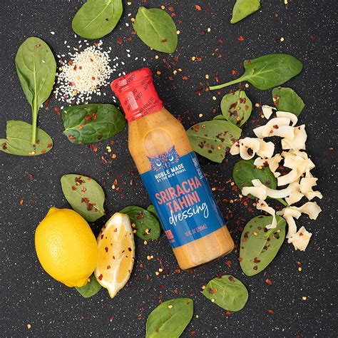 Noble Made By The New Primal Sriracha Tahini Dressing And Marinade 10 Fl Oz Bottle Spicy