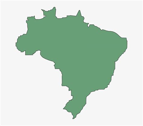 Brazil Country Geography Outline Map South America Brazil Map