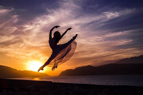 Ballerina At Sunset Sunrise Photography Beach Dance Silhouette Dance Pictures