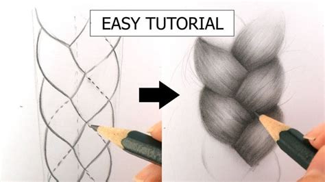 For straight anime braids basically just hanging down draw a straight vertical. How to Draw Realistic BRAID / PLAIT for Beginners - Real-time EASY TUTORIAL - YouTube ...