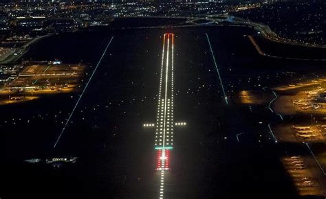 Taxiway Lights Blue And Green Are Unreal Too Bright Scenery And