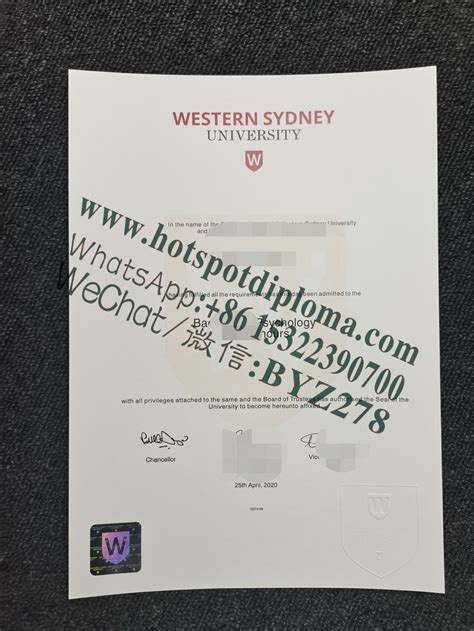Fake Western Sydney University Diploma Integrity International Diplomas