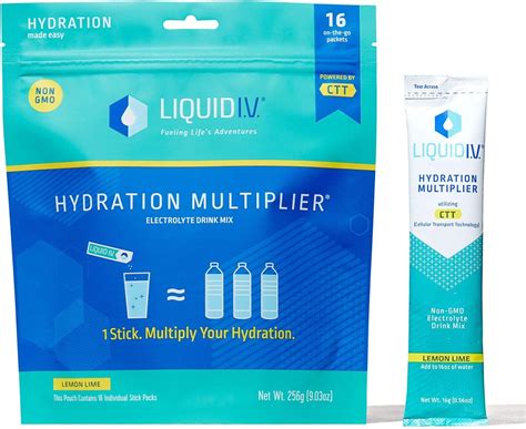 Liquid Iv Hydration Multiplier Electrolyte Powder Easy Open Packets Supplement Drink Mix
