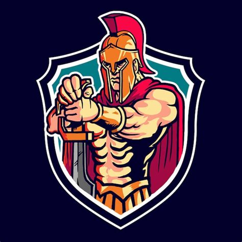 Premium Vector Spartan Warrior Mascot Logo