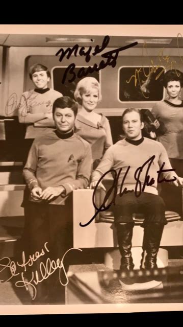 Star Trek The Original Full Cast Hand Signed Photo Shatner Nimoy
