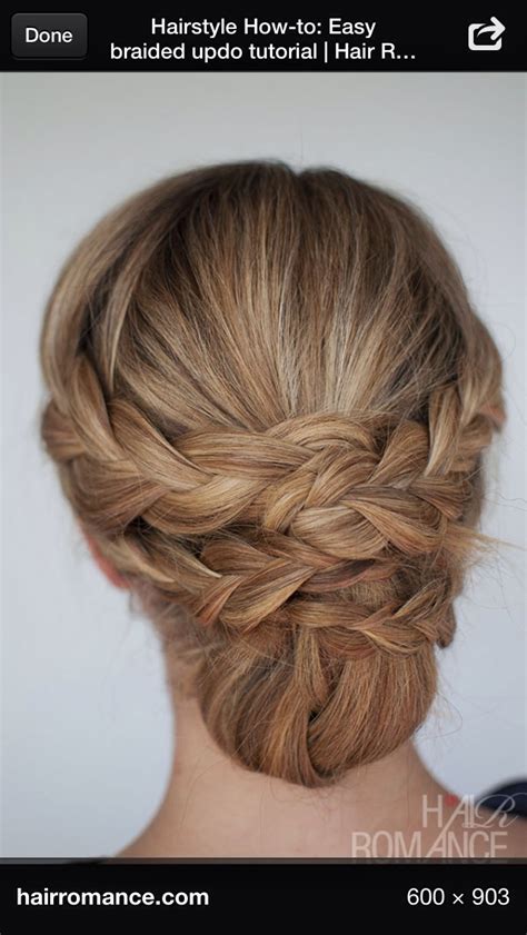 Simple Elegant Braided Updo Musely