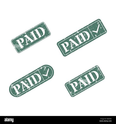 A Set Of Stamps Is Paid Vector Illustration Stock Vector Image And Art