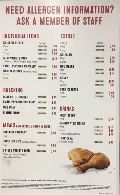 Меню, цены, купоны и отзывы. KFC Menu Prices UK - updatedJanuary 2021 - Chicken - Boxes
