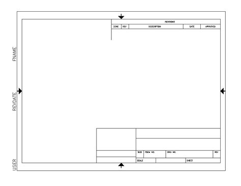 Autocad Template Title Block Sheet Cad Block Layout File In Autocad