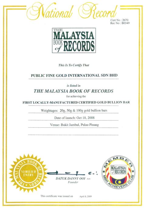 Check spelling or type a new query. Gold Bar Public Gold Mencipta Rekod "The Malaysia Book Of ...
