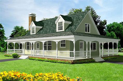 Country Style House Plan 3 Beds 2 Baths 1700 Sqft Plan 1 124