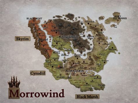 The Province Of Morrowind Made With Inkarnate Pro Relderscrolls