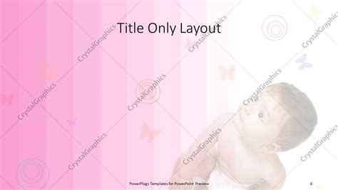 Powerpoint Template Little Baby Boy On A Pink Background With
