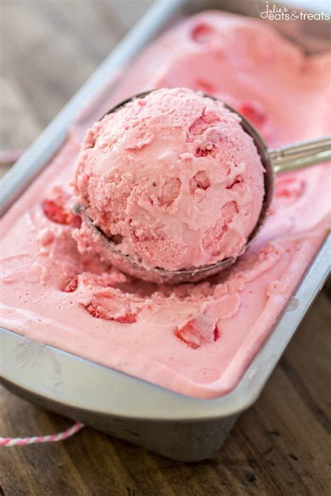 Strawberry Ice Cream Recipe Julies Eats And Treats