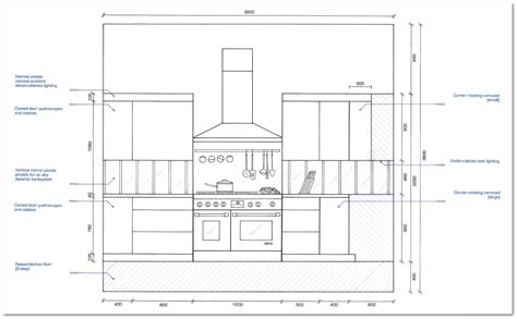 Loft Apartment Kitchen Elevations Section