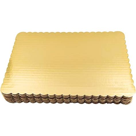 Gold Quarter Sheet Cake Board Sturdy Rectangle Greaseproof Pad Full 12