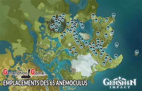 Carte Genshin Impact Emplacements De Tous Lesanemoculus Generation Game