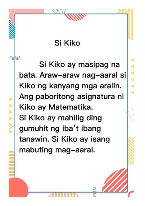 Filipino Tagalog Charts Minimalistic Educational Post