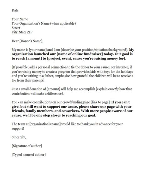 Adobe pdf, microsoft word (.docx) or open document text (.odt) Sample Letter Asking For Donations For Funeral Expenses | Donation letter template, Donation ...