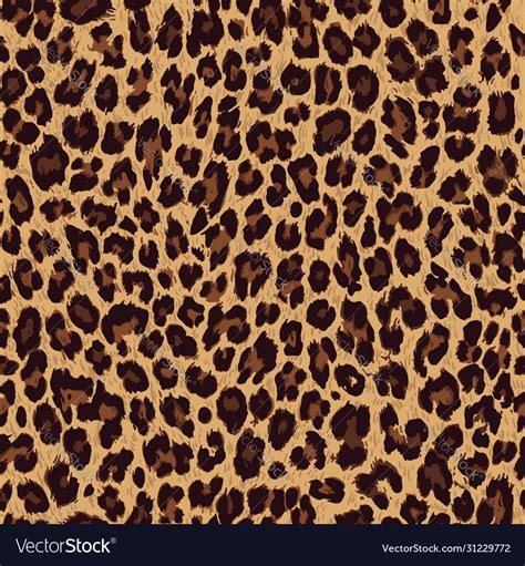 Seamless Pattern Leopard Skin Texture Royalty Free Vector