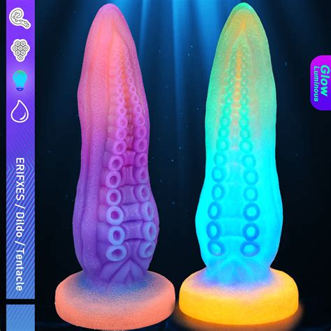 Erifxes Dildo Dildos Inch Huge Tentacle Sex Toys Glowing Sucking