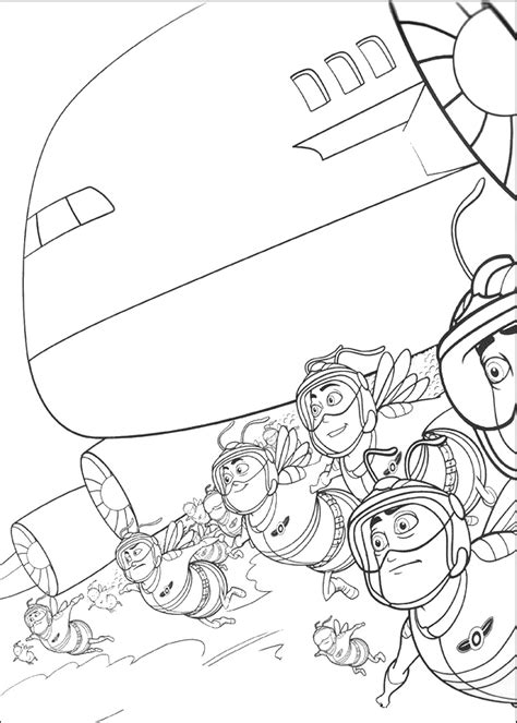 Choose your favorite coloring page and color it in bright colors. Bee Movie Coloring Pages
