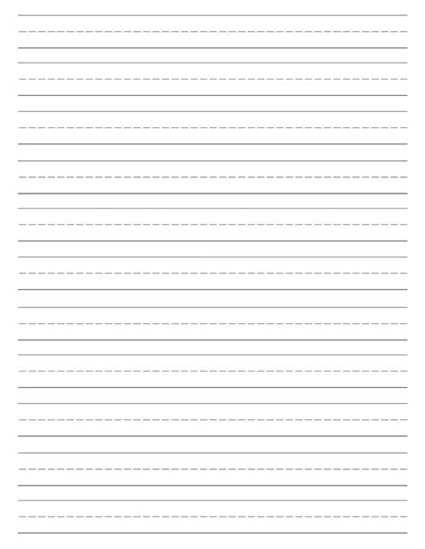 Free Printable Lined Paper Handwriting Paper Template In