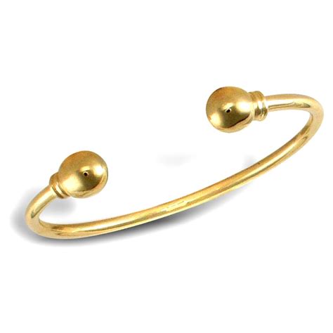 Adorn your wrists with strikingly designed baby gold bangles from alibaba.com. Baby Solid 9ct Yellow Gold Collared Torque Bangle Bracelet