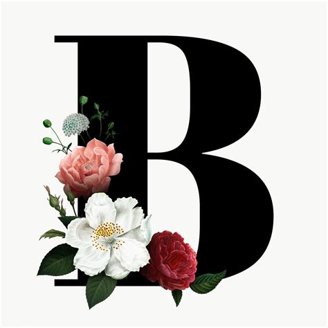 Classic And Elegant Floral Alphabet Font Letter B Transparent Png Free Image By Rawpixel Com